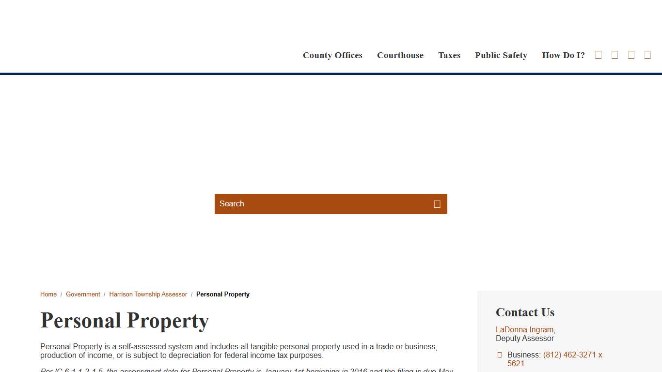 Personal Property / Vigo County, Indiana